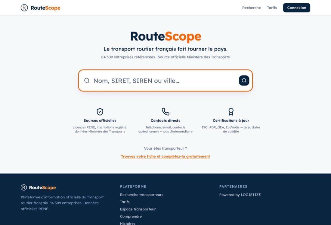 RouteScope · mon outil