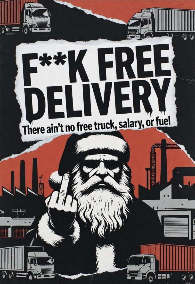 Affiche F**k Free Delivery